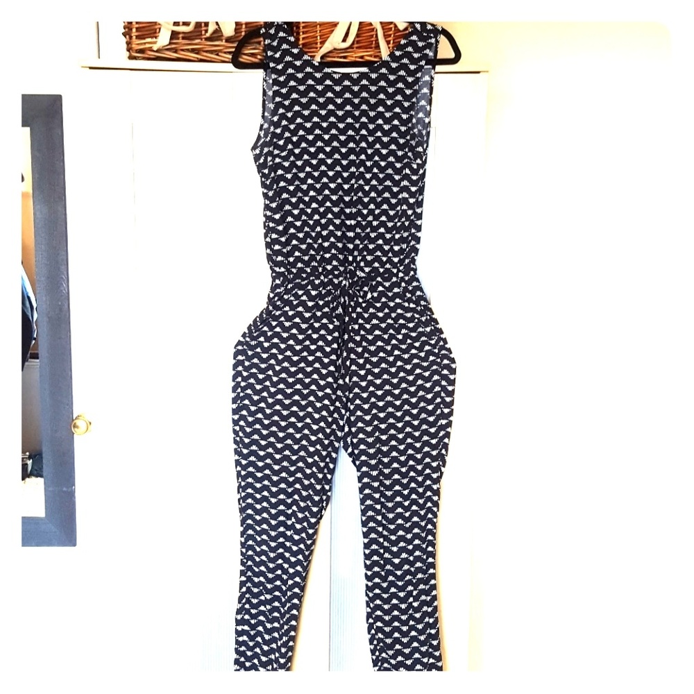 Black and white jumpsuit